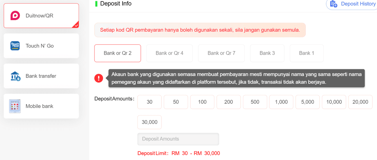 Kaedah pembayaran di WINMY