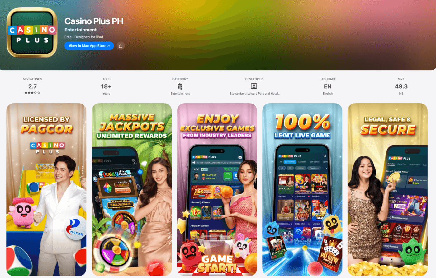 CasinoPlus Review Philippines mobile app iOS Android PAGCOR licensed