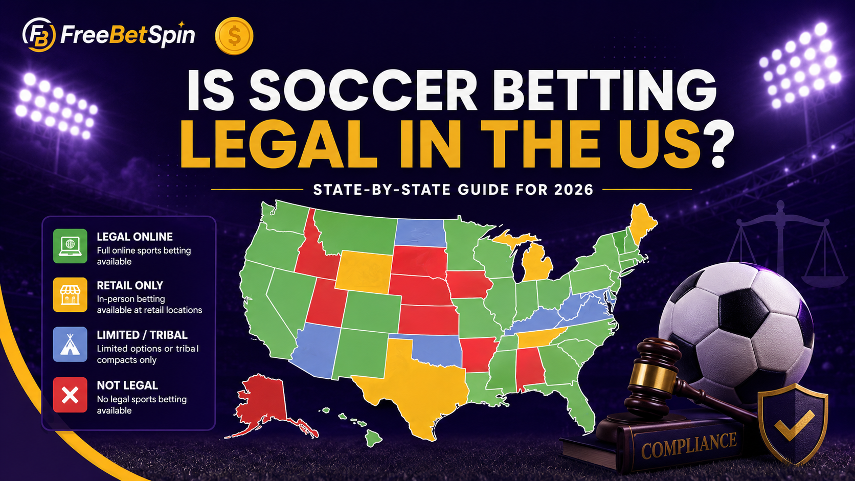 Is soccer betting legal in the US: 51-state guide for 2026