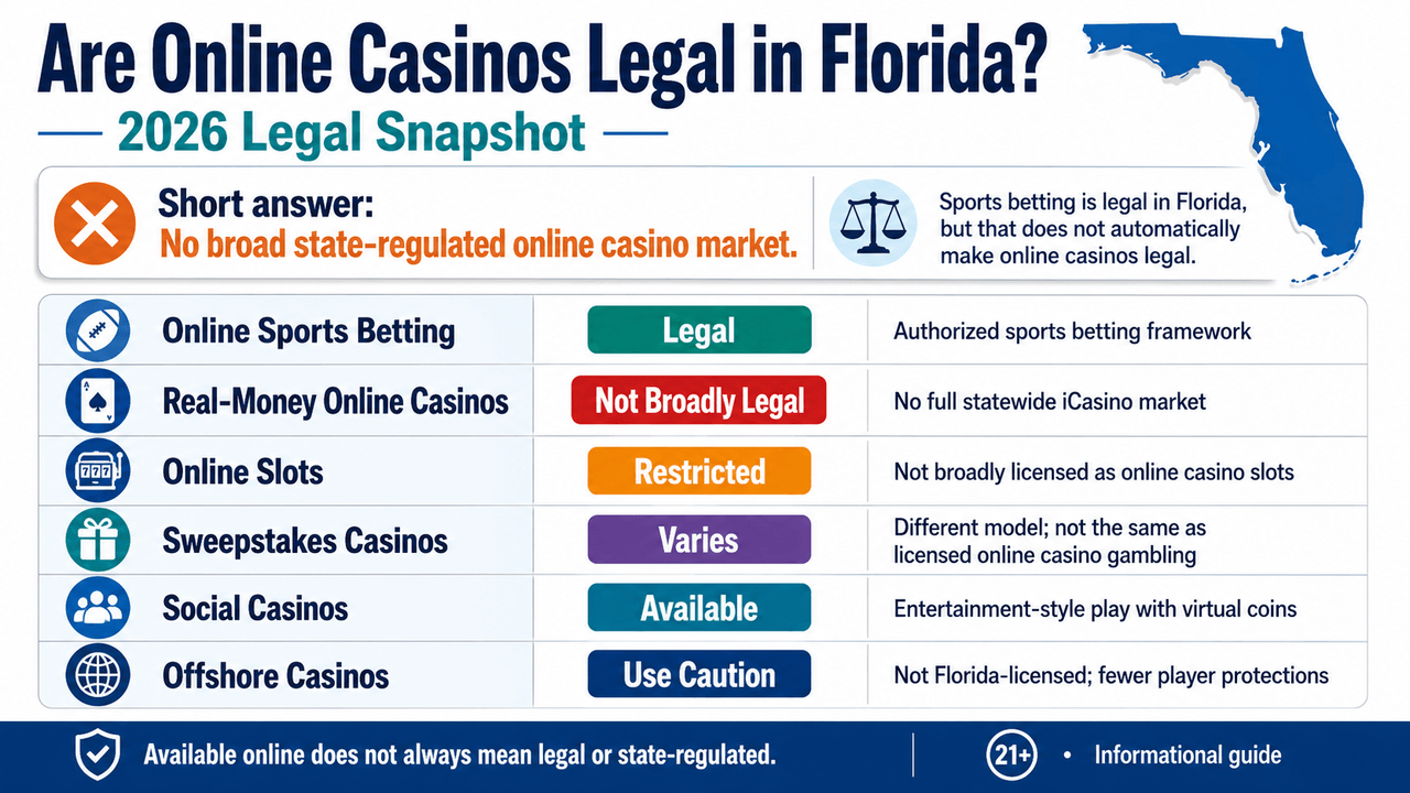 online casinos legal in florida 2026 gambling law guide