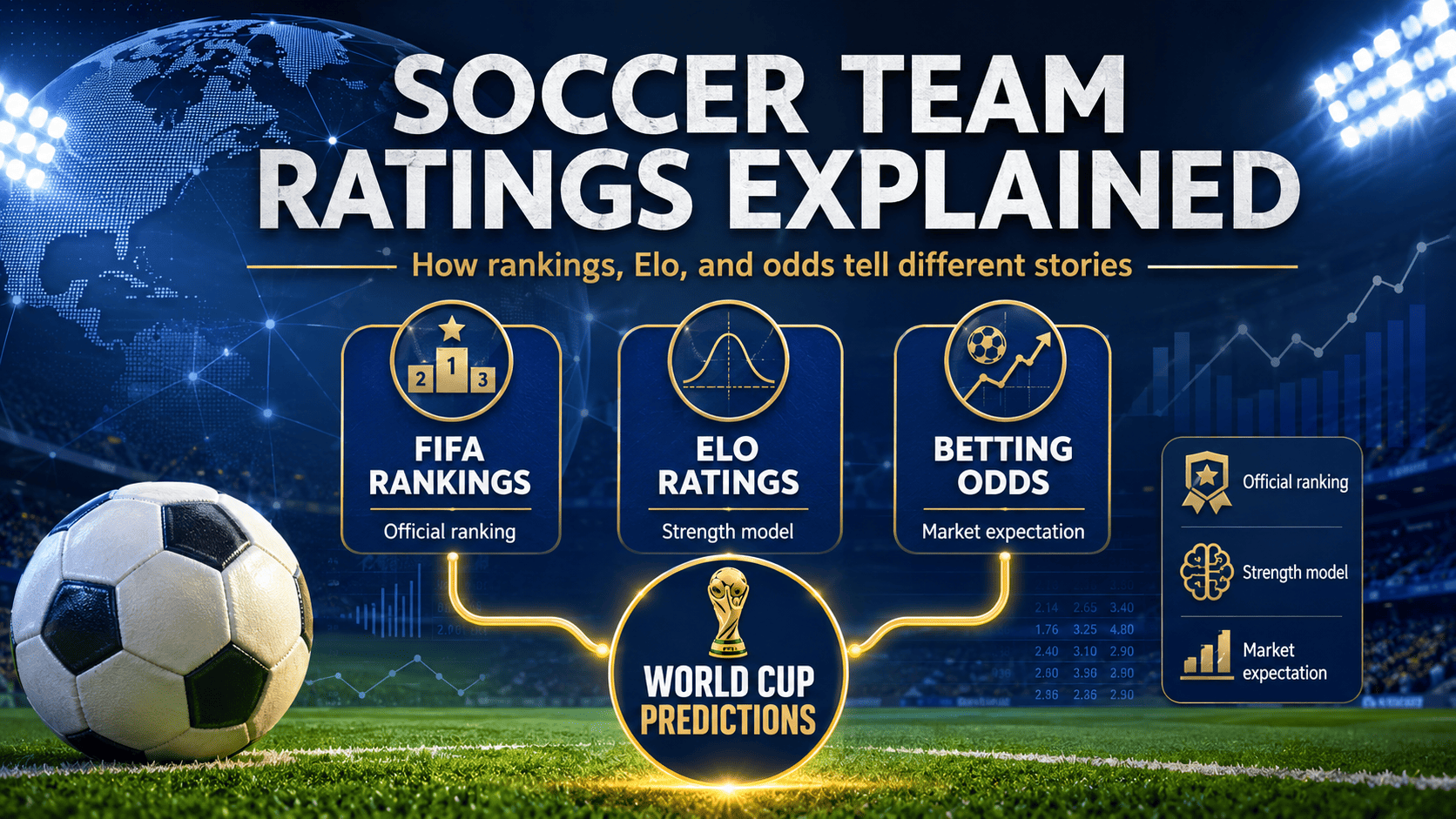 soccer team ratings explained with Elo rankings betting odds and World Cup power rankings