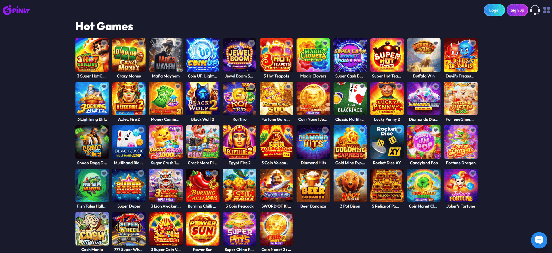 Spinly review hot games lobby with slots blackjack arcade games and instant play titles